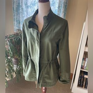 J. Crew green military utility cotton jacket